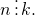 n\,\vdots\,k.