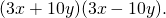 (3x + 10y)(3x - 10y).