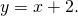 y = x + 2.